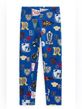 POLO Ralph Lauren | Preppy Bright Blue Girl leggings | 7